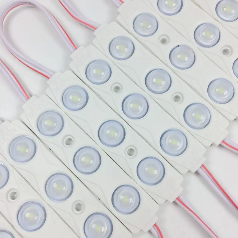 100pcs/lot Constant current 2835 injection LED Module lens 160 degree DC12V 1.5W Waterproof advertising light