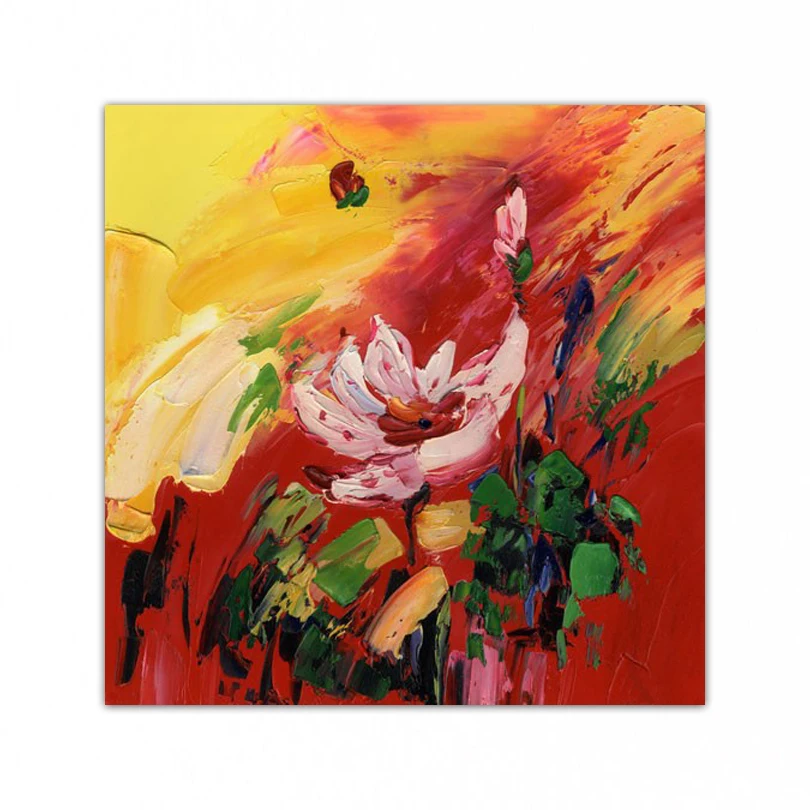 

100% hand-painted canvas flower oil painting high quality Household adornment art painting DM-15071408