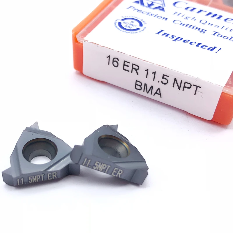 10 шт. 16ER 11. 5 NPT BMA Carmex 14 NPT карбидные вставки CNC внешняя резьба лезвие токарный станок Режущий инструмент нержавеющая сталь и сталь