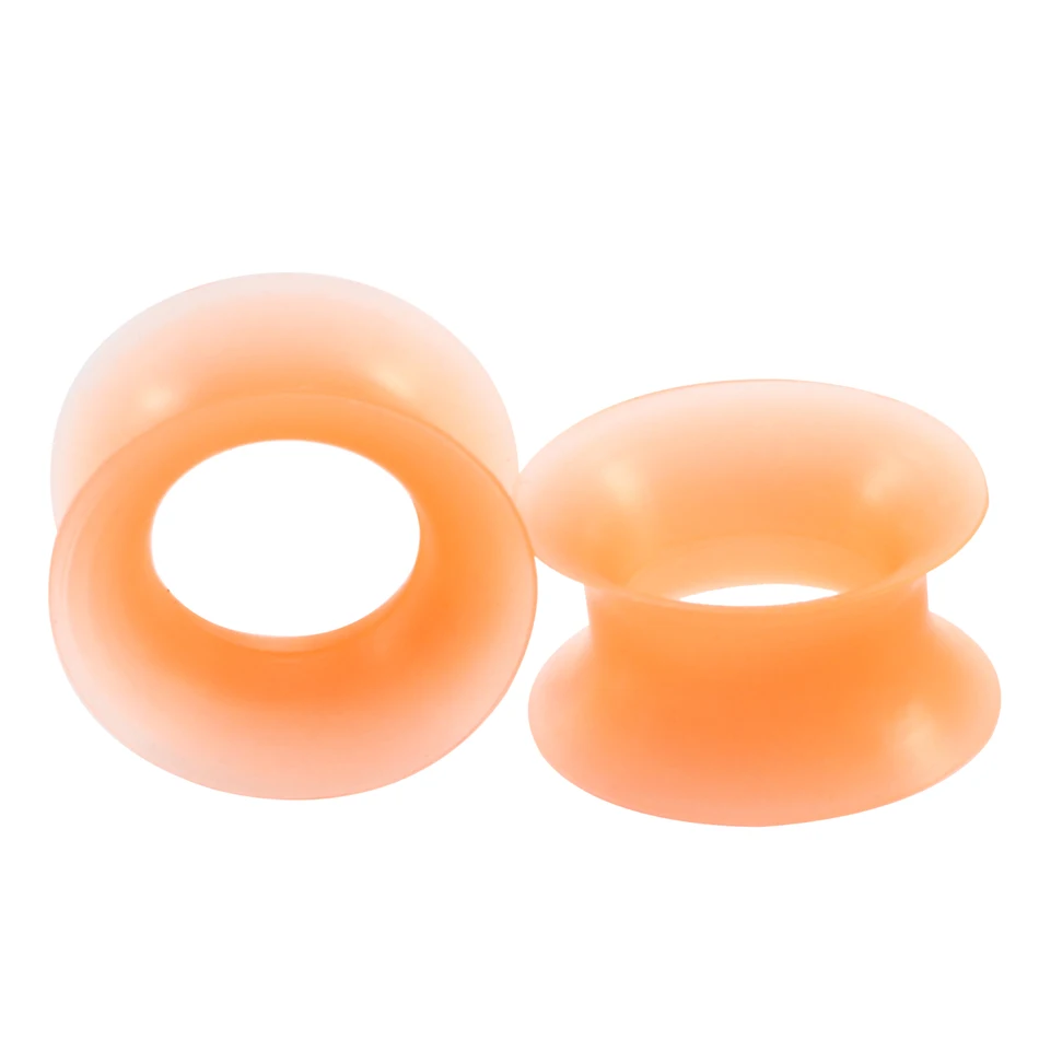 20pcs/Lot Silicone Thin Flexible Ear Plugs and Tunnels Ear Piercings Ear Gauge Stretcher Ear Plugs Tunnels Body Piercing Orejar