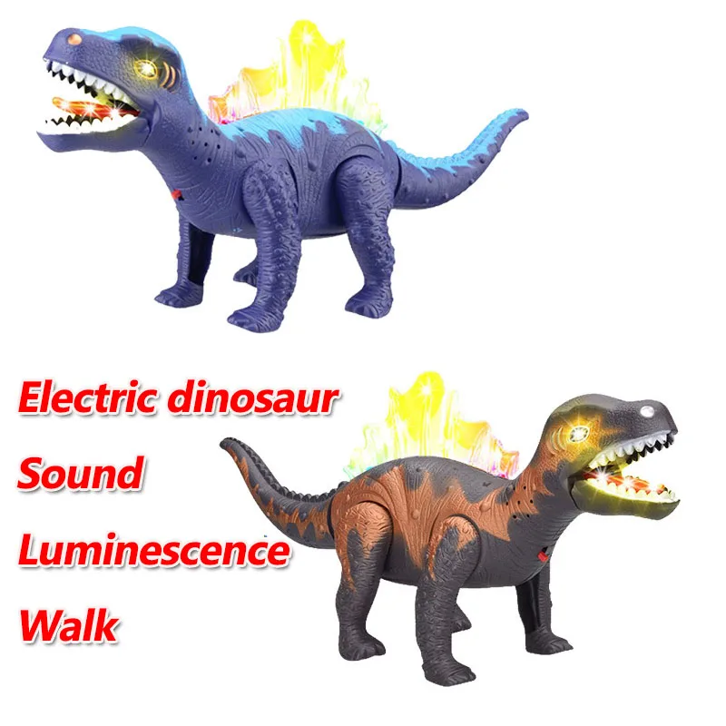 free shipping Jurassic age Dinosaurs electric toys dinosaur robot walk with light sound Dinosaur model toy stall hot selling