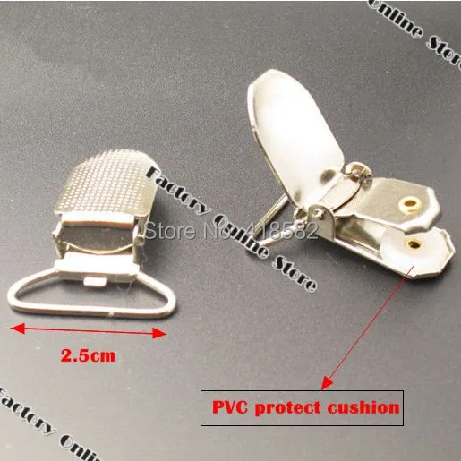 T002-100PCS/LOT High quality Metal Paci Pacifier Suspender Clips Holders with PVC protect cushion