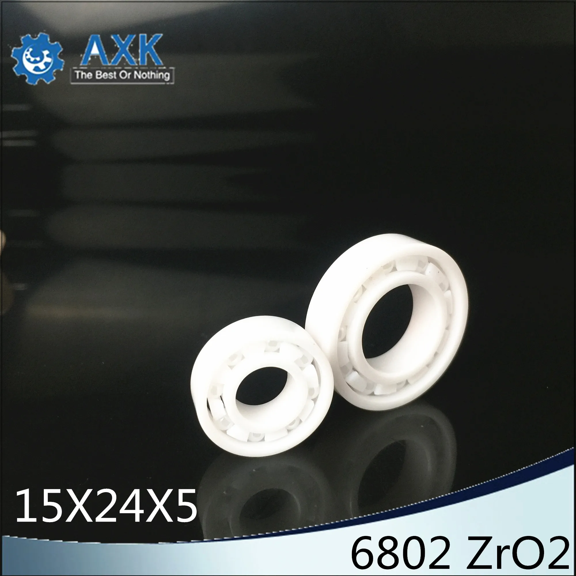 

6802 Full Ceramic Bearing ( 1 PC ) 15*24*5 mm ZrO2 Material 6802CE All Zirconia Ceramic 6802 Ball Bearings