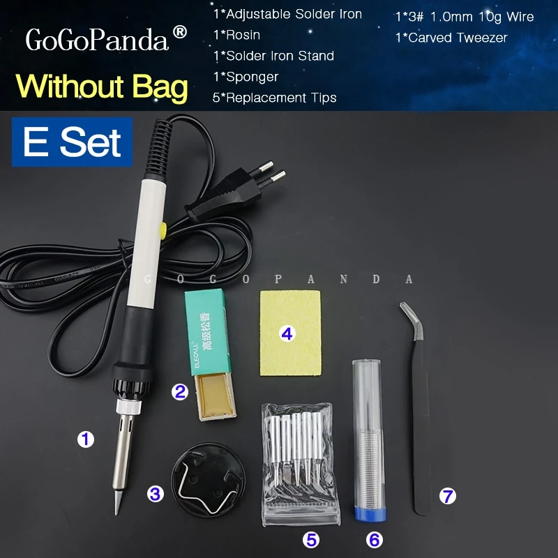 Free Shipping 18 In 1 Electrical Solder Iron Set Temperature Adjustable with Replacement Tips Desoldering Aid Tool Solder Sucker