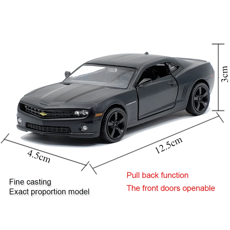 RMZCITY 1:36  Camaro Cool Black Sports Car Alloy Diecast Car Model Toy With Pull Back For Children Gifts Toy Collection