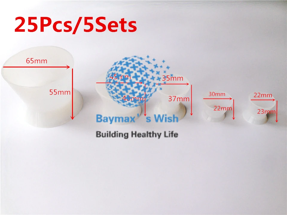 

25 шт./5 наборов силиконовая чаша для смешивания стаканов для стоматологии