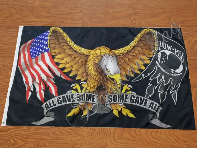 3X5FT 90x150 см пользовательские флаги для POW Миа все дали некоторые из них указали все военные Орел флаг 100D полиэфирные баннеры