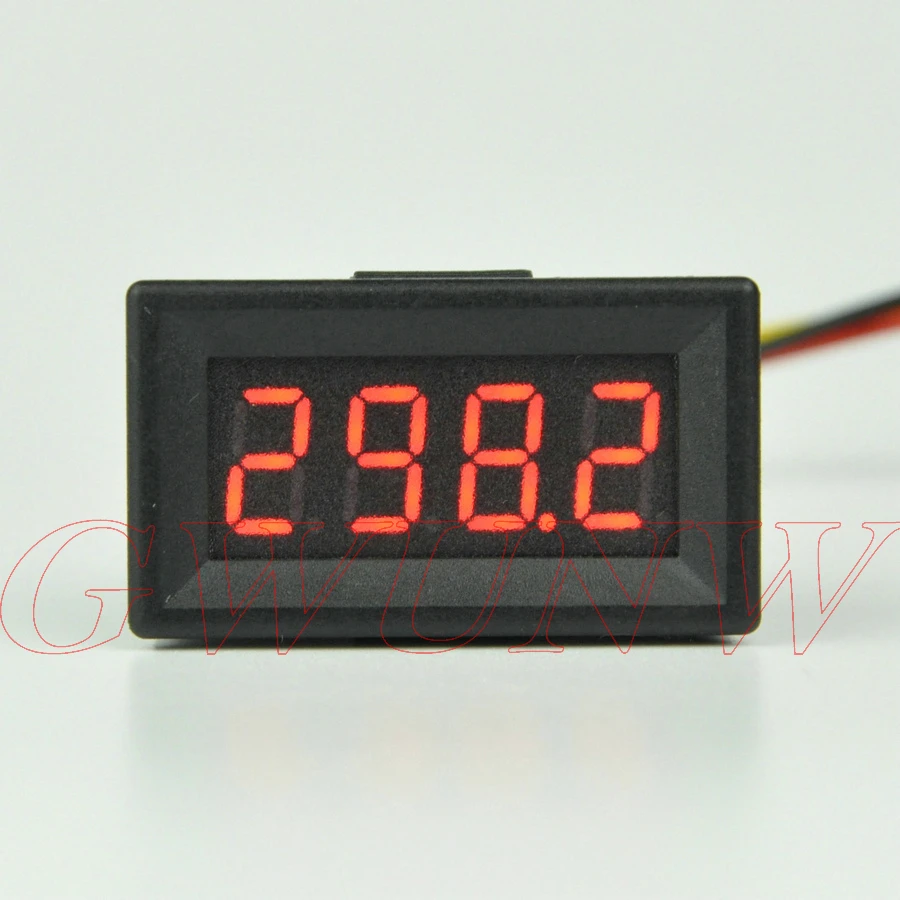 GWUNW BY436VK1 DC 10V 30V  33V 50V 100V 200V 500V 4 bit 0.36inch digital voltmeter  Panel Meter Voltage Tester Meter