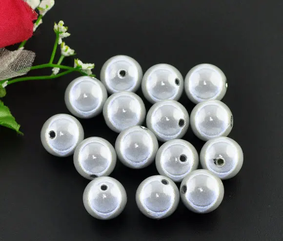 

Free Shipping 60pcs Miracle Acrylic Round Spacer Beads 14mm Dia. jewelry findings