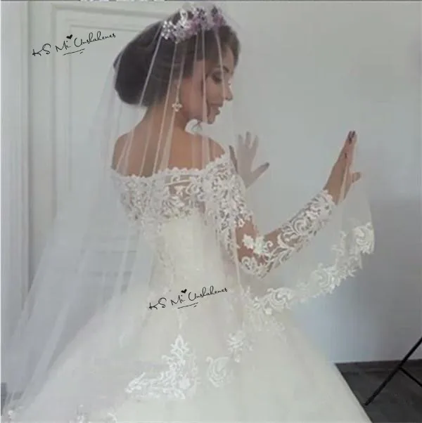 Vestido de Noiva Manga Longa Vintage suknia ślubna z długim rękawem koronkowe suknie ślubne suknia ślubna turcja Bride suknie 2019 Casamento