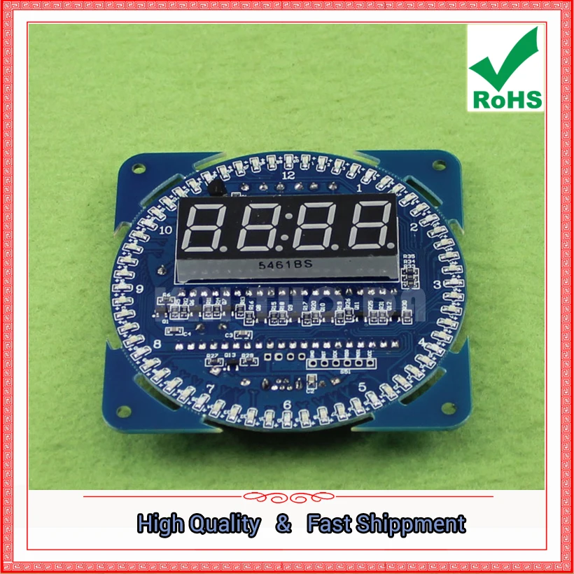 Rotating LED Display Creative Electronic Clock DIY DS1302 Clock Electronic Watch Alarm Clock Alarm Clock 0.15kg