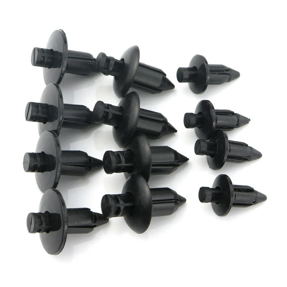 Black 20PCS 6mm 7mm 8mm Plastic Rivet Fairing Clips for Honda Yamaha Suzuki Kawasaki Available In Three Sizes Universal Fitment