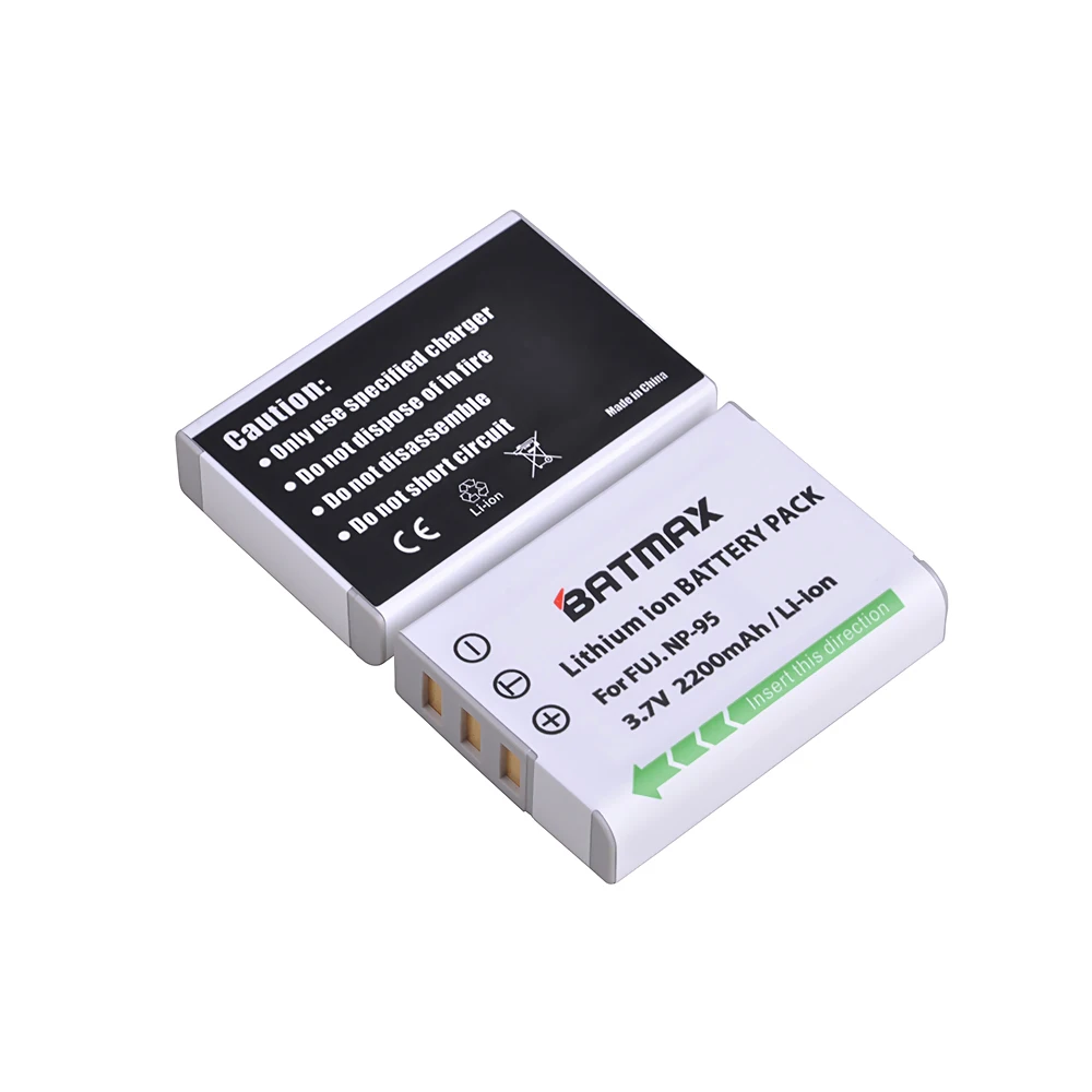 Batmax NP-95 Battery NP 95 NP95 Bateria +USB Dual Charger for Fujifilm X30 X100 X100S X100T XS1 FinePix F30 F31 3D Camera