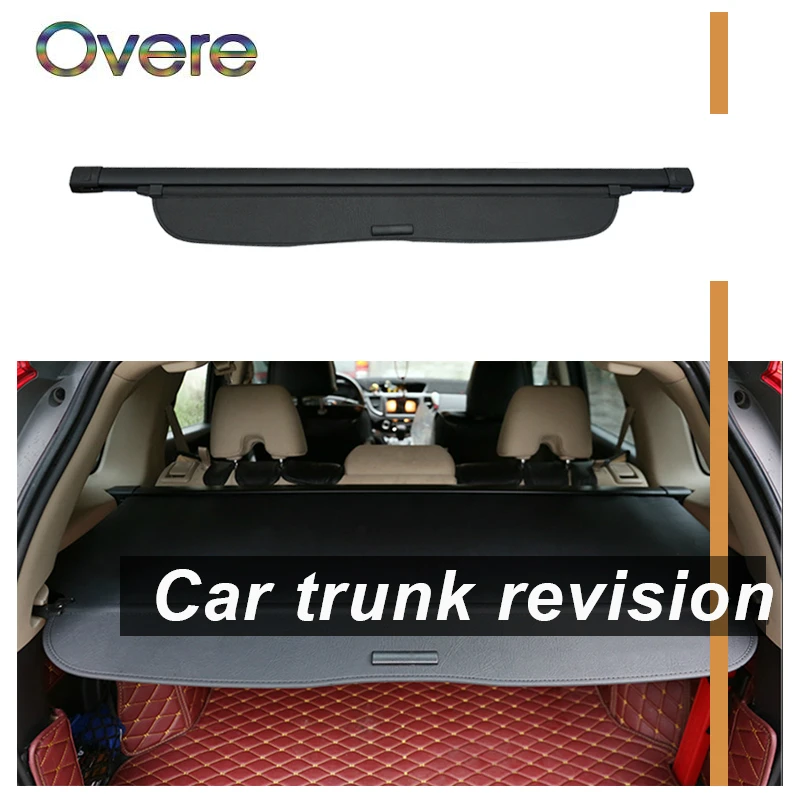 

OVERE 1Set Car Rear Trunk Cargo Cover Black For Honda CRV 2012 2013 2014 2015 2016 Security Shield Shade Auto accessories