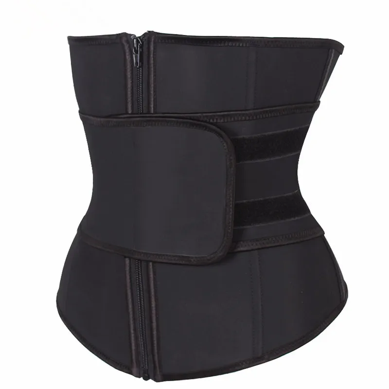 Plus Size Abdominal Belt High Compression Zipper Neoprene Waist Cincher Corset Underbust Body Fajas Sweat Waist Trainer