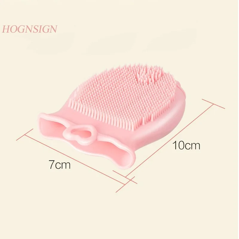 Brosse de Massage en Silicone pour bébé, shampoing doux pour enfant, outil de bain pour le cuir chevelu, douche pour nouveau-né, artefact de soin du corps, Massage nettoyant