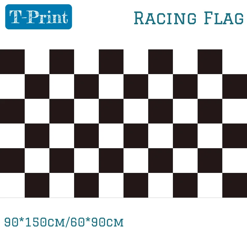 New Fashion 90*150cm/60*90cm Flying Hanging Flag F1 Racing Checkered Flag Banner Outdoor Indoor Home Decor