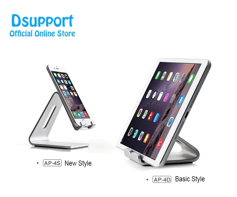 Free Shipping aluminium tablet stand holder with sliver color for variety-size tablets and phones,universal tablet stand