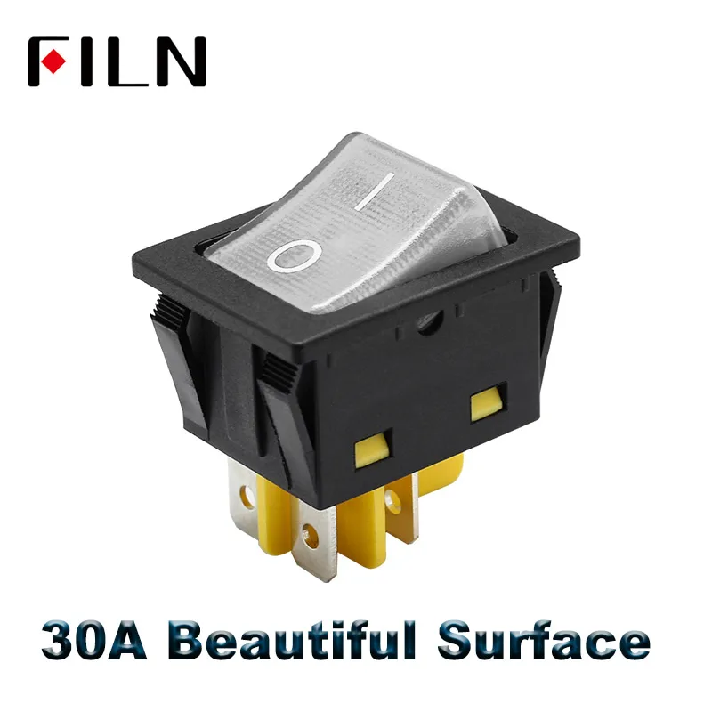 Heavy Duty 30A 250VAC KCD4 Rocker Switch  on off dpst LED switch 4 pin 4 feet red green blue white yellow switch
