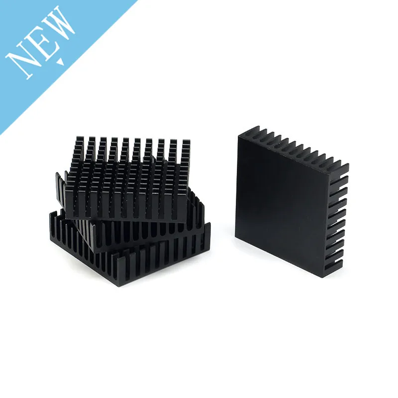 Disipador de calor de aluminio, 5 piezas, 40x40x11mm, radiador, Enfriador de refrigeración para Chip electrónico IC LED, ordenador, oro, 40x40x11mm