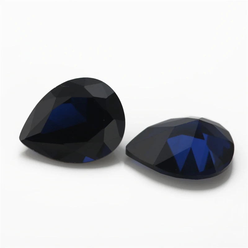 Synthetischer Spinell, Birnenförmiger Schliff, Lose Steine, Blau, 3x5mm-10x12mm, 106 109 112 113 114 120, Farbe für Schmuckzubehör – Detail 12