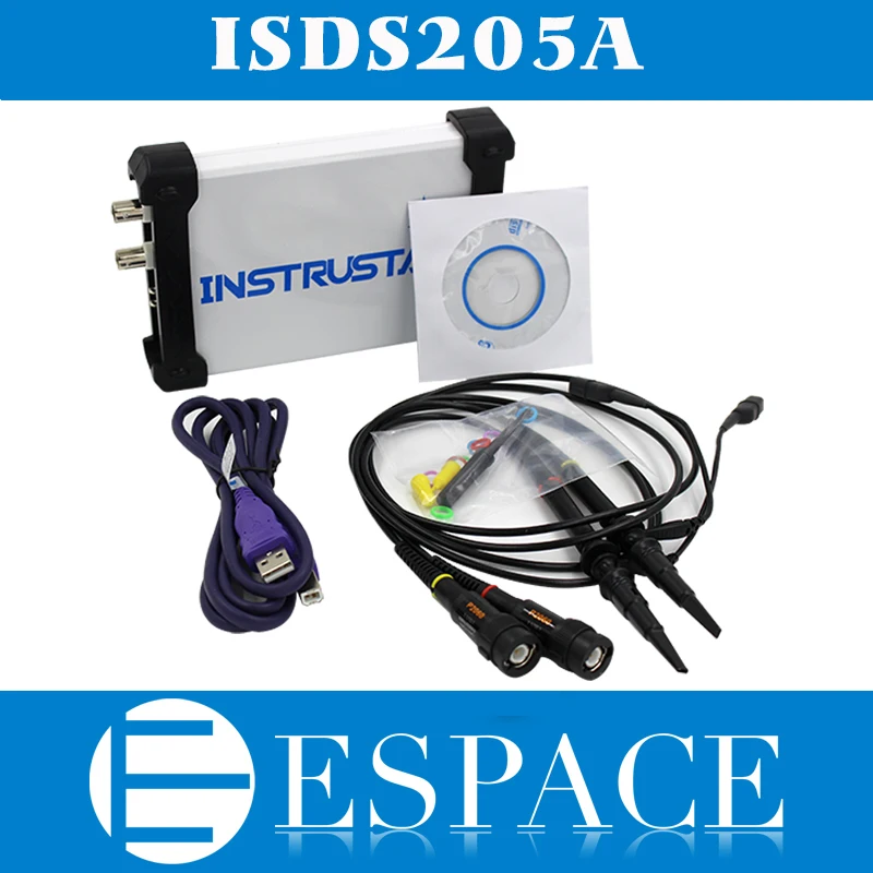 ISDS205A New Upgrade 3 IN 1 Multifunctional 20M PC USB Virtual Digital Oscilloscop+Spectrum Analyzer+Data Recorder