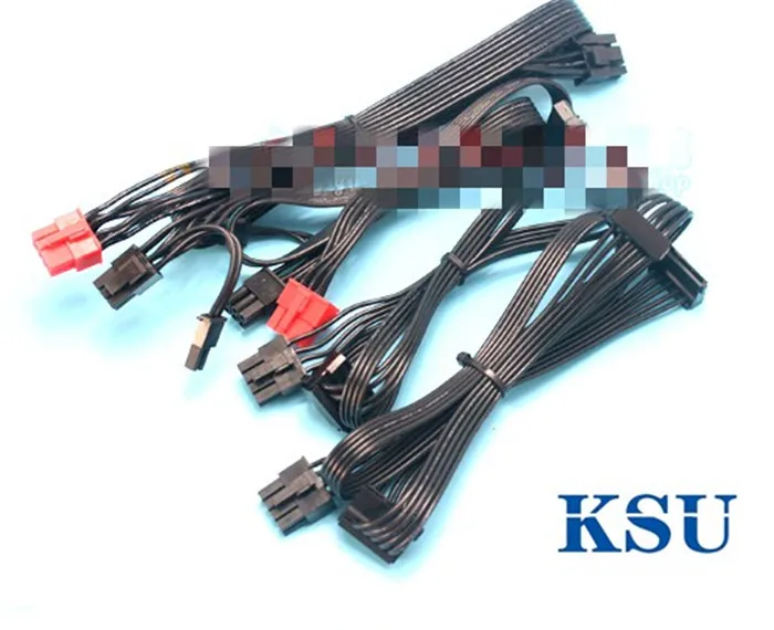 PCI-E Dual 8pin(6 + 2)/Pcie 6 + 2pin/SATA 15pin/IDE 4pin Kabel Suplai Daya Modular untuk Seri Tante GX1050/GX600