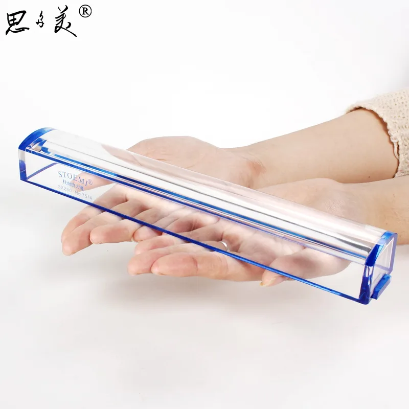 5 Times Acrylic High Definition Cylinder Magnifying Glass Magnifier Children Toy Ruler for Old Man Reading Newspaper