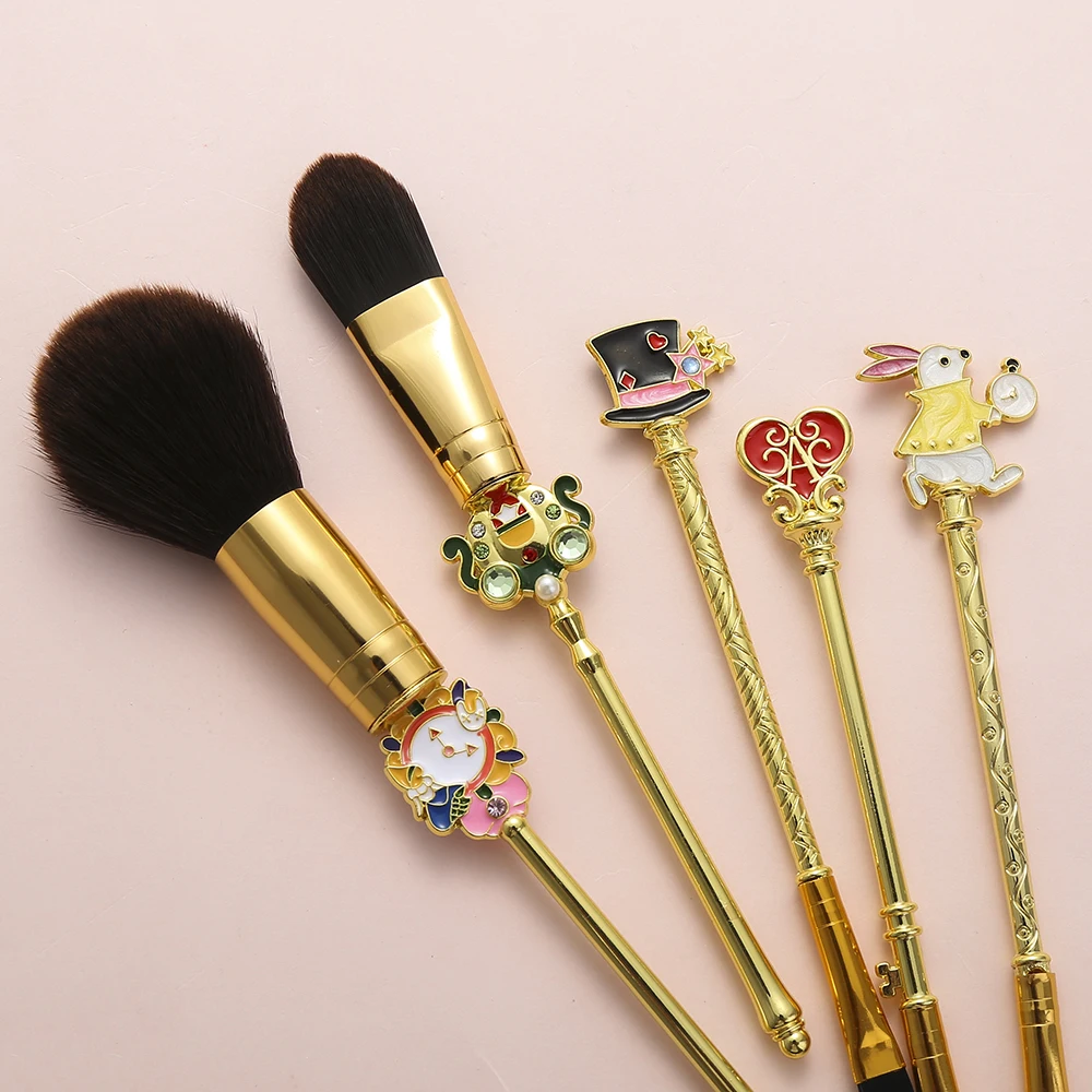 Disney Alice in Wonderland Makeup Brushes Set Soft Hair Foundation Blending Powder Eye Shadow Contour Concealer Cosmetic Brush