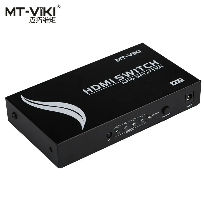 

HDMI 4 in 2 out Switch Splitter Selector Distributor 1.4 Version Same Output 3D 1080p IR Remote Conrol HD4-2