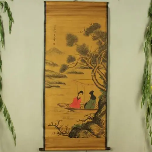 

Exquisite Chinese Antique collection Imitation ancient China People and Beautiful Landscape picture