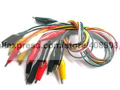 6 Set 35mm Alligator Clip Test Lead 5 Colors 50cm Long