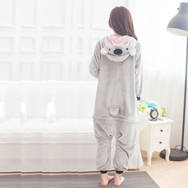 Funny Koala Kigurumi Pajamas Onesies For Adults Animal Cartoon Sleepwear Pyjamas Women Men One-Piece Cosplay Costume Bodysuit