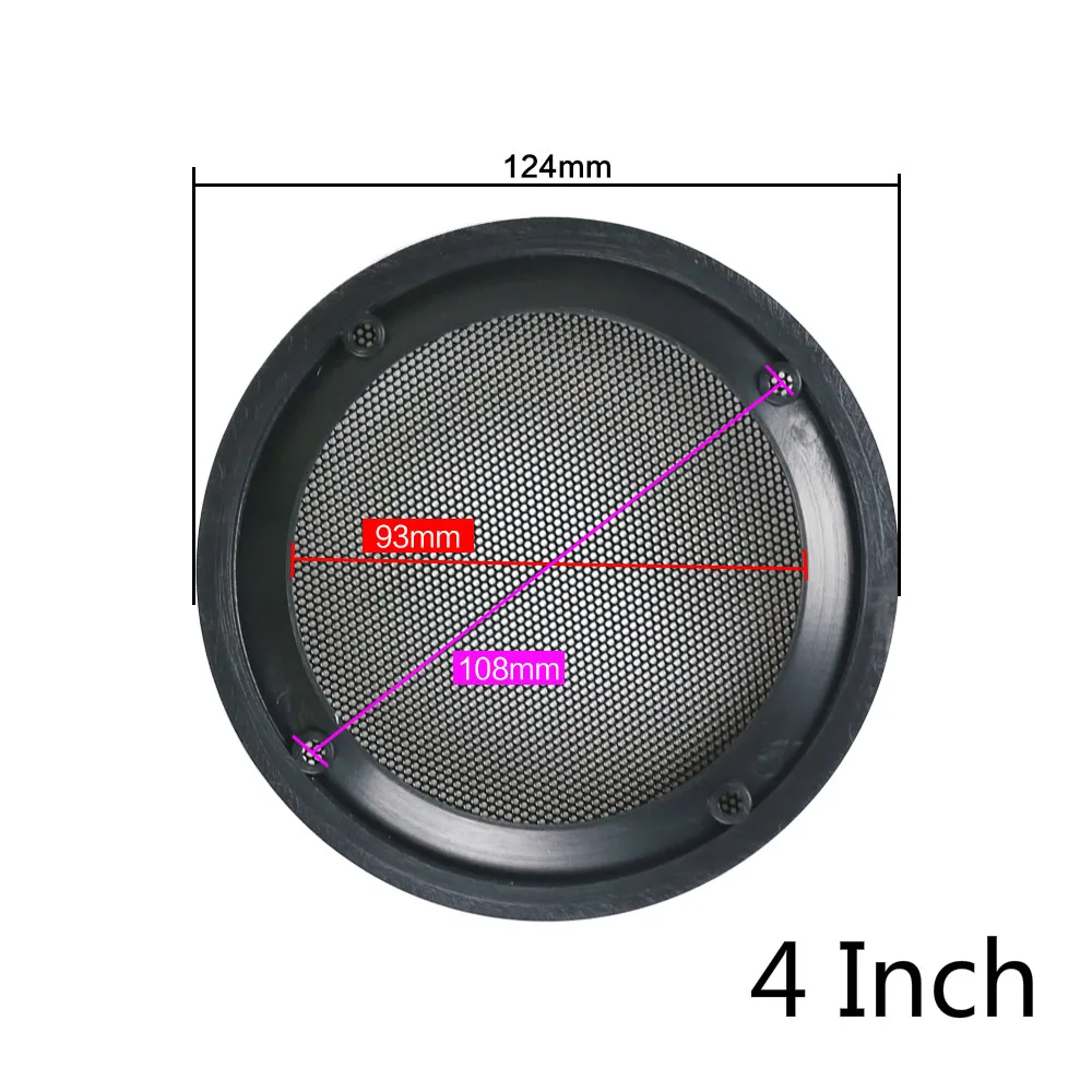 GHXAMP Black Car Ceiling Speaker Grill Mesh Enclosure Net  4 inch 5 inch 6.5 inch Protective Cover Subwoofer DIY speaker ABS