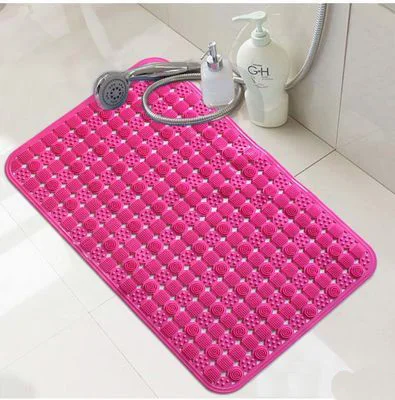 Bathroom Shower Non Slip Mat Massager Strong Suction Cup Sheet Bath Room Door Foot Pad Pvc Tub Bathing Massage Stress Relax