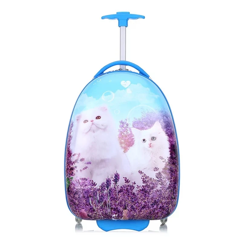 kids anime trolley case boy school suitcase travel rolling suitcase girl pink cartoon trolley bag children luggage bag on wheels