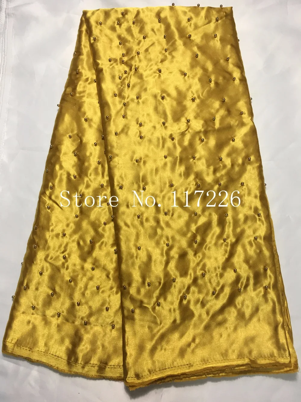 fashionable African George Lace Fabric with beads JRB-30941 High Quality beaded African Tulle Lace Fabric For fashion dress