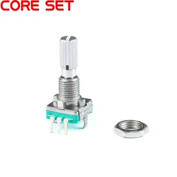 5Pcs 20 Position 360 Degree Rotary Encoder Handle Long 20MM EC11 w Push Button 5Pin With A Built In Push Button Switch