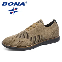 BONA-Zapatos ligeros e informales estilo Oxford para hombre, calzado de tipo casual y moderno, ligerísimo, plano y cómodo, transpirable, nuevo, envío gratis