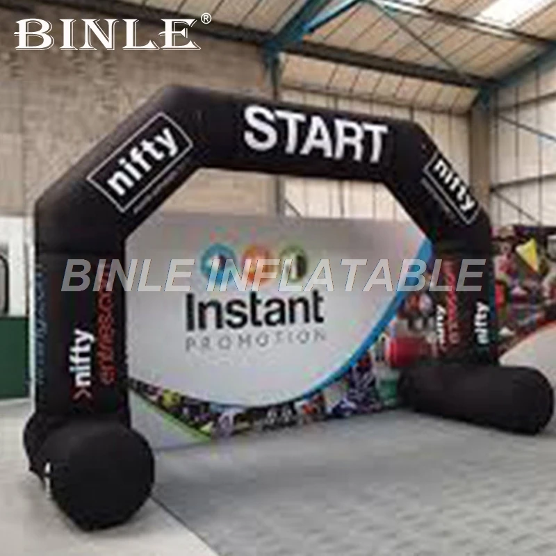 Free shipping portable black outdoor event cheap inflatable arch inflatable running race entrance arch inflatable bow for sale