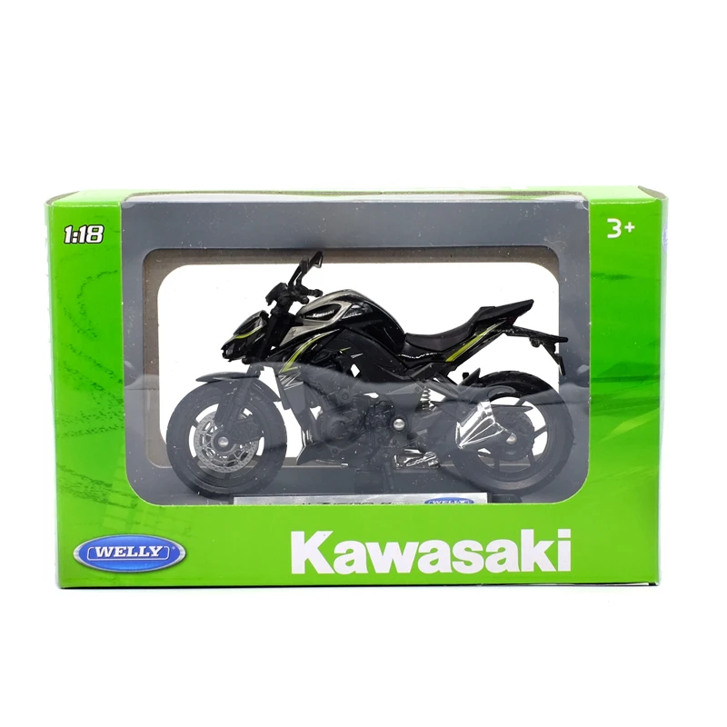 Welly 1:18 Kawwasaki Z1000 Alloy Diecast Motorcycle Model Workable