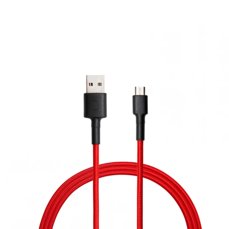 Original Xiaomi Mi Micro USB Braided Cable 100cm Micro USB 2.0 Type A Black\Red Charge Sync Cable