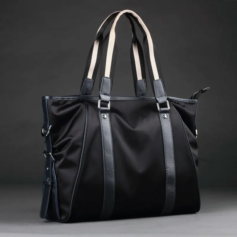 HOT Nylon Fabric Single Shoulder Bag Casual Swagger bag Genuine Leather Totes Men Male Handbags & Crossbody Bag (XW5001)