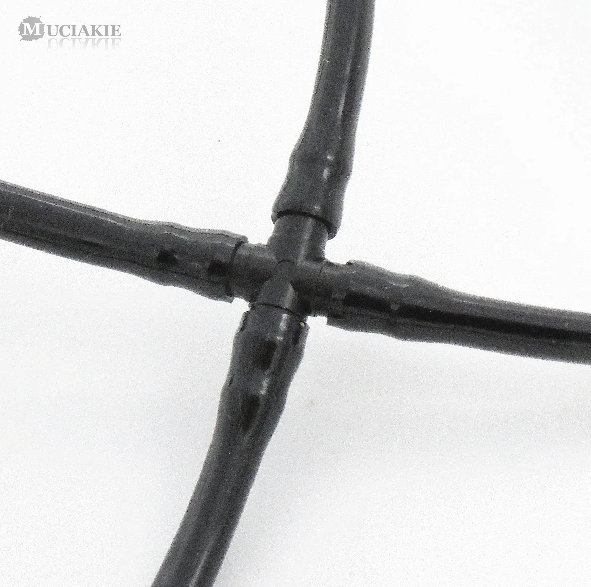 MUCIAKIE 10PCS 1/4\'\' Cross Connecter for 4/7mm Micro Tubing Hose 4 Ways Barbed Adapter Drip Irrigation Cross Joint Connectors