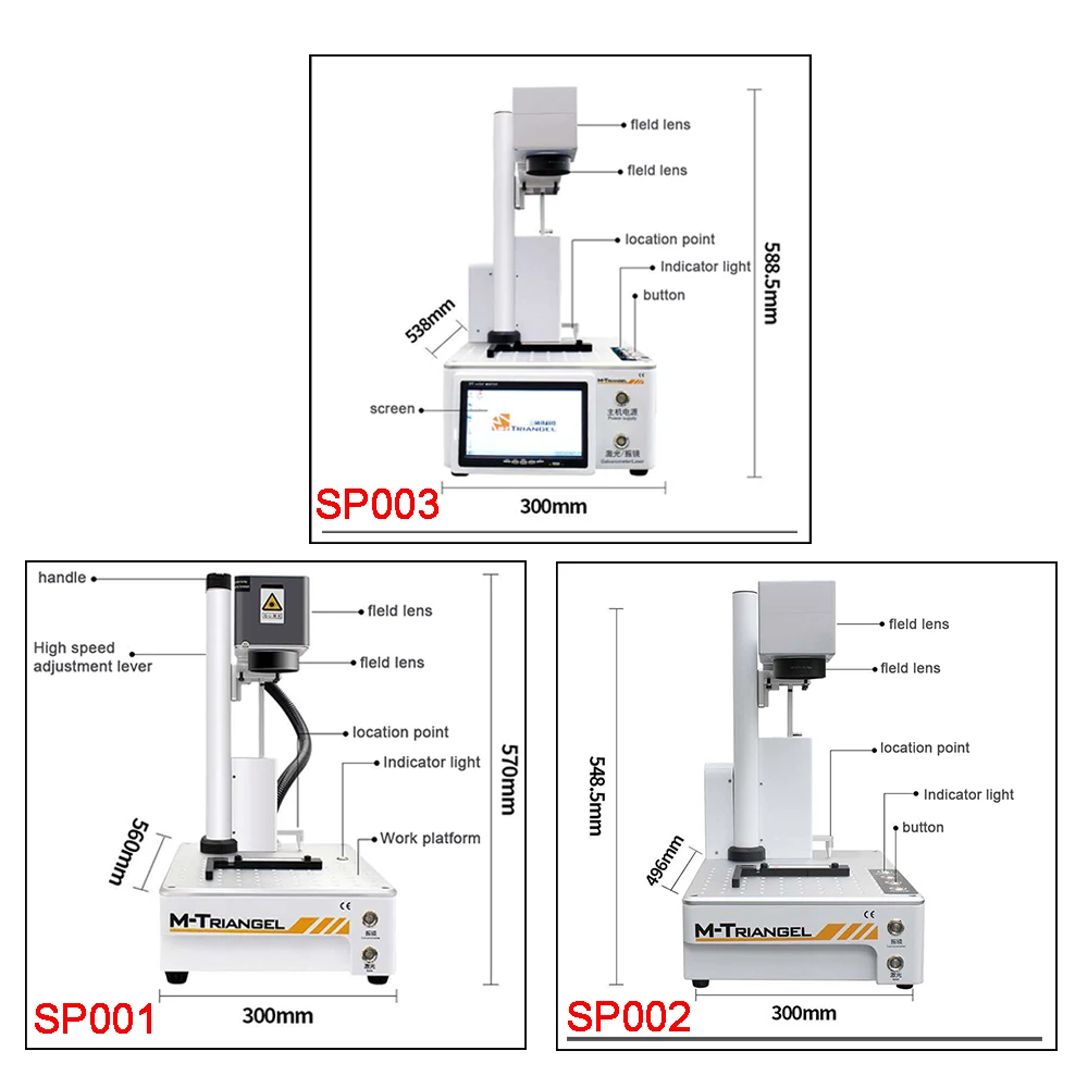 M-Triangel Laser Marking Cutting Separating Machine for iPhone XS MAX X 8 Back Glass Remover LCD Frame Removing Repair