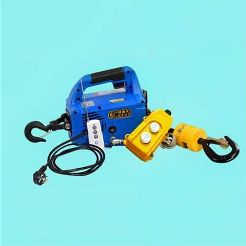 Guincho elétrico portátil, guincho com 300kg, guincho com cabo de aço elétrico, bloco de tração, elevação, cabo de reboque