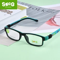 SECG Ultra light Silicone TR90 Children Glasses Boy Girls Child Safety Eyewear Child Prescription Optical Frame Oculos de so