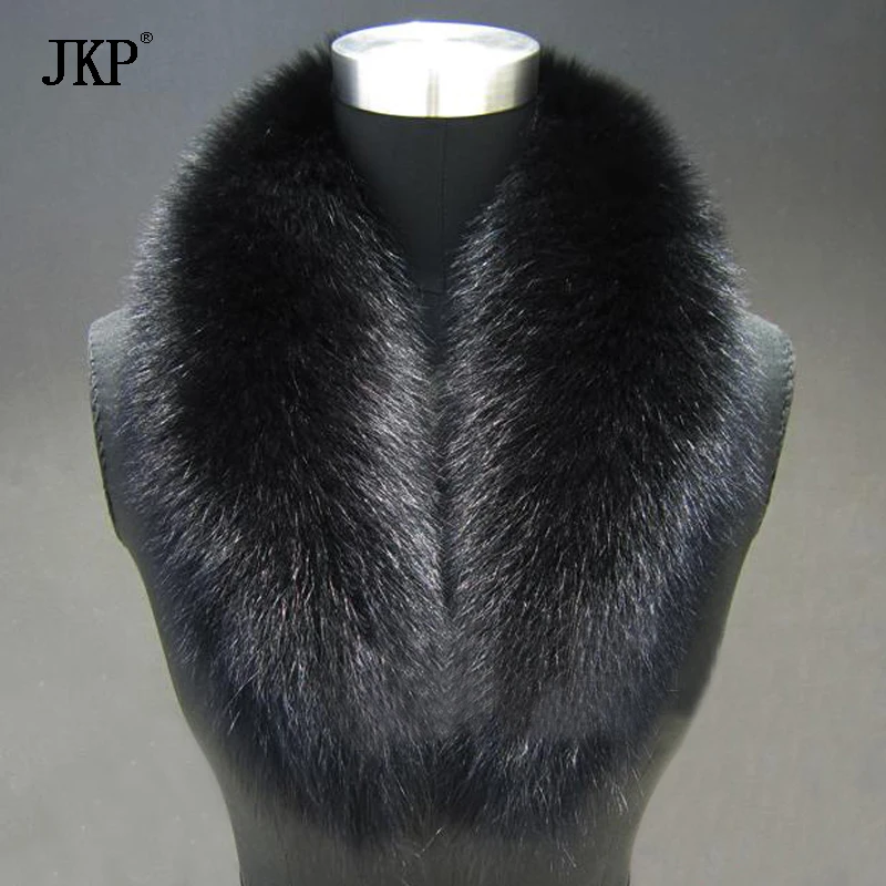 

Genuine Real fox Fur Collar Scarf Women Shawl Wraps Neck Warmer Stole Hot sale Ring Scarf Coat Hood Fur Winter Coat Jacket Fur