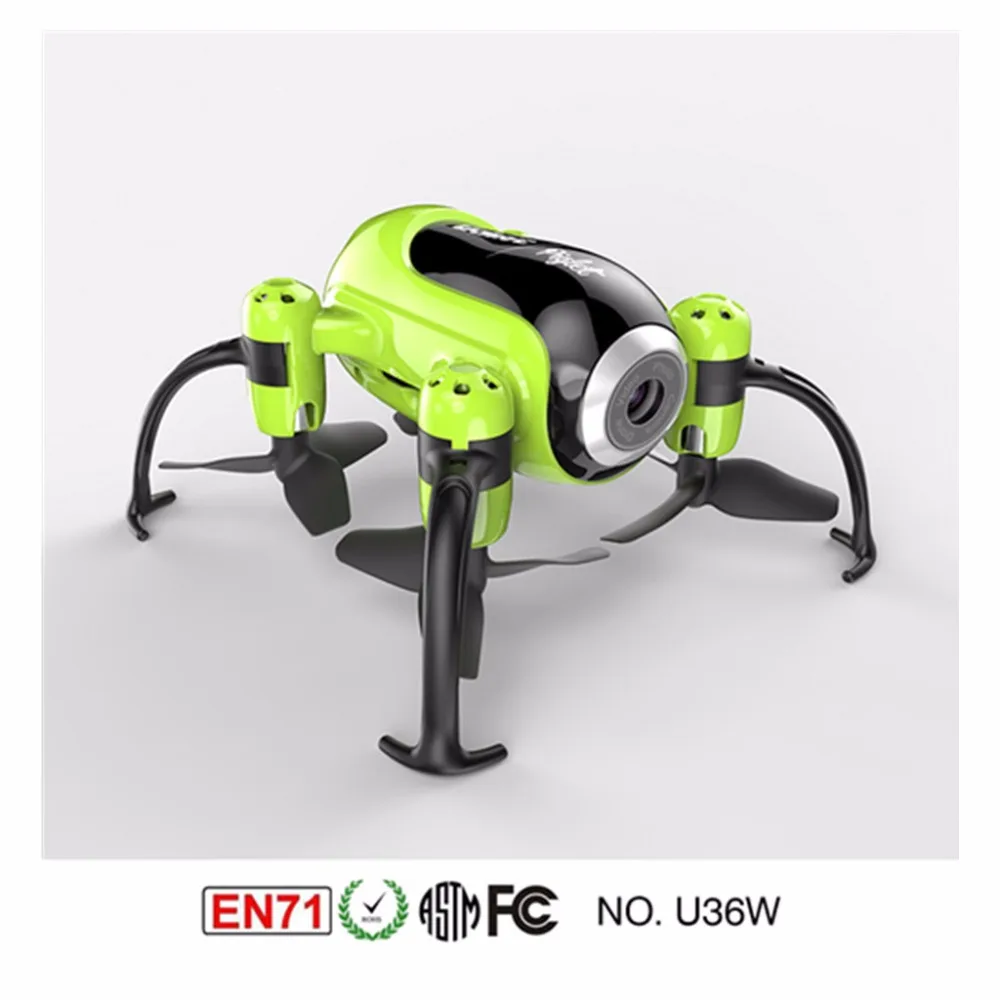 UDI U36W 2.4Ghz WIFI & FPV mini drone with camera, adjustable gyro sensitivity, built-in Gyroscope mini aircraft (Green)