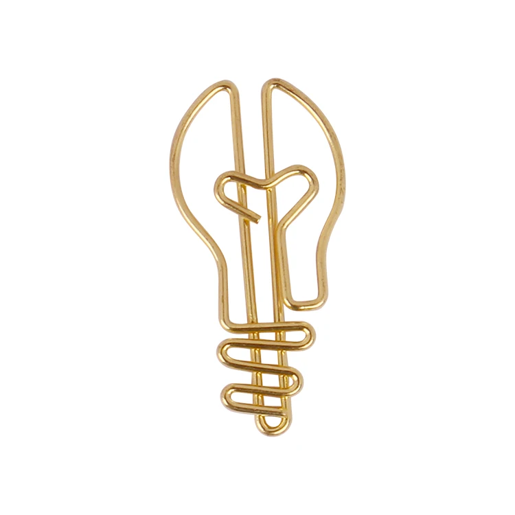 Roségouden Lamp Modelleren Paperclip Metalen Pin Naald Bladwijzer School Stationaire Kantoorclip Paperclips Metalen Accesorios De Oficina